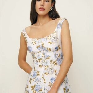 Reformation Louisa Linen Dress in Romantic